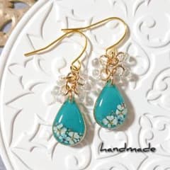 ≪340 ターコイズ≫レジンピアス 400円 - メルカリ