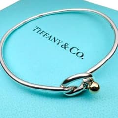 極美品】TIFFANY ブレスレット バングル コンビ 925 750 ノット - メルカリ