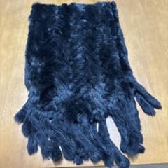フェイクファー マフラー ブラック