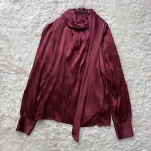 エトロ ETRO シルク ストレッチ 長袖ボウタイ ブラウス バーガンディー エトロ ETRO シルク ストレッチ 長袖ボウタイ ブラウス バーガンディー