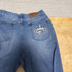 9090 デニムパンツ クラウンロゴ 刺繍のサムネイル