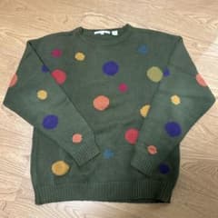 PERRY ELLIS ドット コットンニット 90s 総柄 - メルカリ