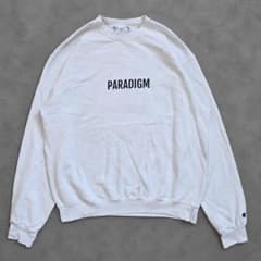 Champion チャンピオン スウェット トレーナー 企業ロゴ メンズ L 白