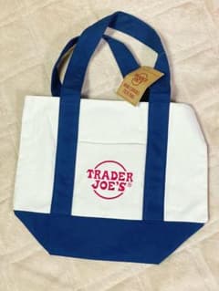TRADER JOE'S トートバッグ ミニホワイト/ネイビー アメリカ限定新品のサムネイル