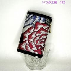 帯リメイク✴︎ミニ財布✴︎バラ柄✴︎172 - メルカリ