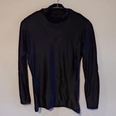 MIZUNO Compression Shirt, Men's Size M, Black, High Neck, Long Sleeve