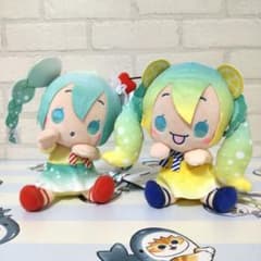 初音ミク✕シナモロール ひょこぴょこぬいぐるみ 〜クリームソーダ・レモンソーダ〜