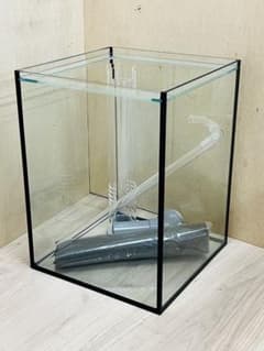 特注仕様　300×300×400オールガラスオーバーフロー水槽 フランジ付 特注仕様 300×300×400オールガラスオーバーフロー水槽 フランジ付