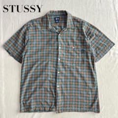90s 紺タグ STUSSY チェック柄 オープンカラー 半袖シャツ M 90s 紺タグ STUSSY チェック柄 オープンカラー 半袖シャツ M - メルカリ