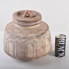 タイ古陶磁　バンチェン土器　アンダーソン土器　彩文土器　蓋壷　C　R8636B タイ古陶磁 バンチェン土器 アンダーソン土器 彩文土器 蓋壷 C R8636B