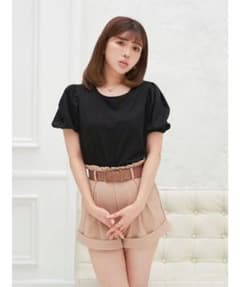 Darich【ダーリッチ】ベーシックパフショルトップス  ブラックのサムネイル