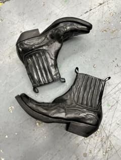 Tribal Shadow Heel Leather Boots 힐 부츠