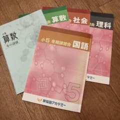 早稲アカ☆小5 冬期講習 教材セット - メルカリ