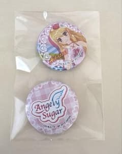 아이카츠!! 호시노미야 딸기 Angely Sugar 캔 배지 2개 세트