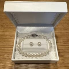 更に値下げ❤️K14WG❤️14金パールピアス❤️パールセット刻印あり 