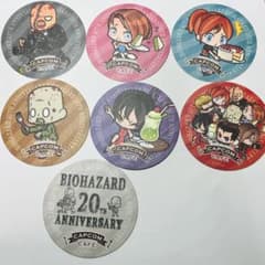 バイオハザード BIOHAZARD 缶バッジ 全種コンプ カプコンカフェ カプコンカフェ × バイオハザード RE:3 カフェコラボグッズ一斉公開