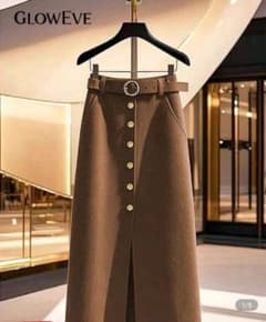 SHEIN ブラウン タイトスカート 3XLのサムネイル