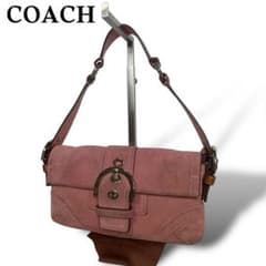 COACH コーチ ワンショルダーバッグ ピンク スエード 8A18 レディース 