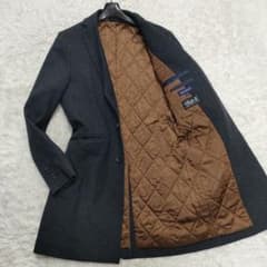 アバハウス チェスターコート ロング キルティング イタリア製生地