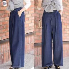 デニム ハイウエスト ワイドパンツのサムネイル