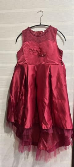 女児150赤色ハイローシルエットドレスのサムネイル