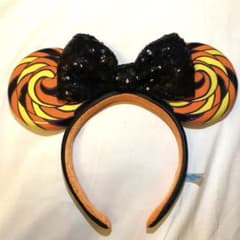 ディズニー　ハロウィン　キャンディー 耳 カチューシャ スパンコールリボンのサムネイル