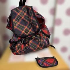 LeSportsac タータンチェック バックパック 希少 - メルカリ
