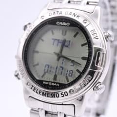 CASIO DATA BANK ABX-600 腕時計 シルバー 新品電池 CASIO DATA BANK ABX-600 腕時計 シルバー 新品電池 - メルカリ
