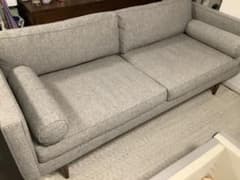 【美品】West Elm モンロー ミッドセンチュリーソファのサムネイル