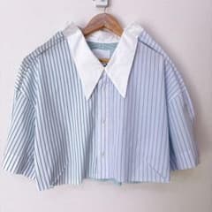 BASE MARK】24SS/ストライプデザイン/ビッグカラーシャツ - メルカリ
