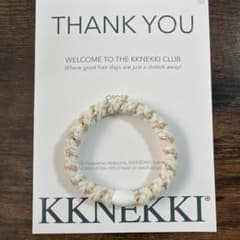 【M様専用】KKNEKKIクネッキヘアゴム ベルベットストライプアイボリーのサムネイル