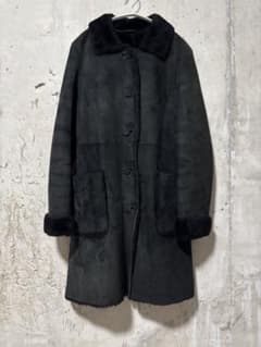 美品　ANAYI リアルムートンコート　ブラックのサムネイル