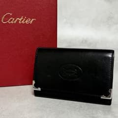 Cartier レザー マストライン ブラック キーケース A98