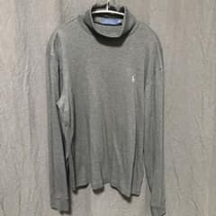 美品　【ポロラルフローレン】タートルネックシャツ長袖カットソー　グレー　サイズMのサムネイル