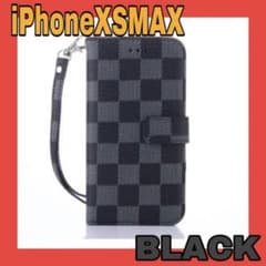 ✨iPhone10SMAX✨送料無料！ 格子柄 手帳型ケース スタンド機能つきのサムネイル
