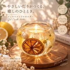 【おまけ付き】ドライレモン ジェルキャンドルホルダー ボタニカル ハンドメイドのサムネイル