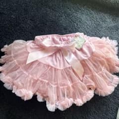 ピンク フリル リボン パニエ 女の子 フリル チュールスカート フリーサイズのサムネイル
