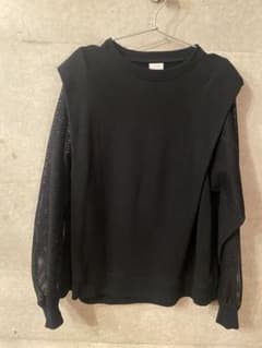CITYSHOP ブラック メッシュスリーブ トレーナー - メルカリ