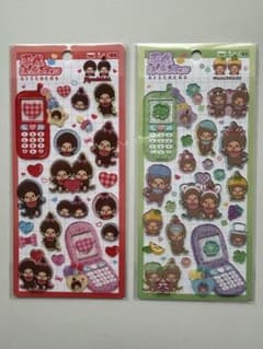 【正規品】平成はっぴーフォンシール モンチッチ 2枚セットのサムネイル