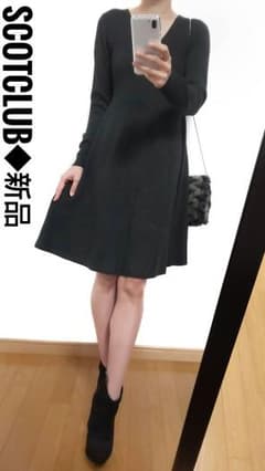 【新品タグ付き】スコットクラブ◆定価1万6200円◆ニットワンピースのサムネイル