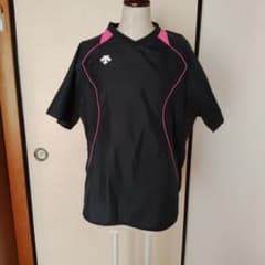DESCENTE ウォームアップウェア M ブラック/ピンク　ピステのサムネイル