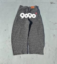 9090ヒョウ柄グレーバルーンパンツ／ストリート／y2kのサムネイル