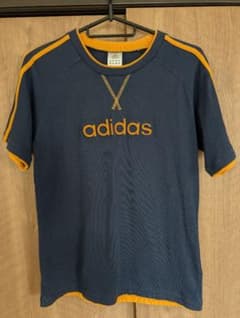 adidas Tシャツ ネイビー×イエロー 160cmのサムネイル