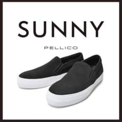 新品 未使用 ペリーコサニー カーフスエード スリッポン ブラック 26.5cm