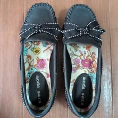 moda sara フラットシューズ ブラック 22.0cmのサムネイル