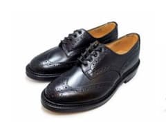 신품 TRICKERS BOURTON uk8.5 블랙 다이 나이트 구두창
