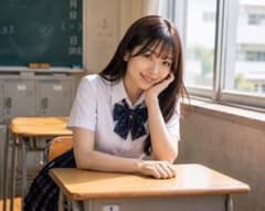 【S017】AI美女 画像 L版 写真プリント 生写真 作品 ポスター 制服のサムネイル