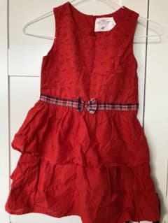 H&M ワンピース ドレス 赤　ノースリーブのサムネイル