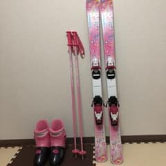 カザマ　キッズ用スキーセット　116cm 22cm 女児のサムネイル