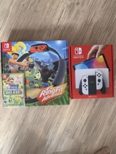 Switch本体有機EL JCホワイト　＋ソフト2点セットのサムネイル